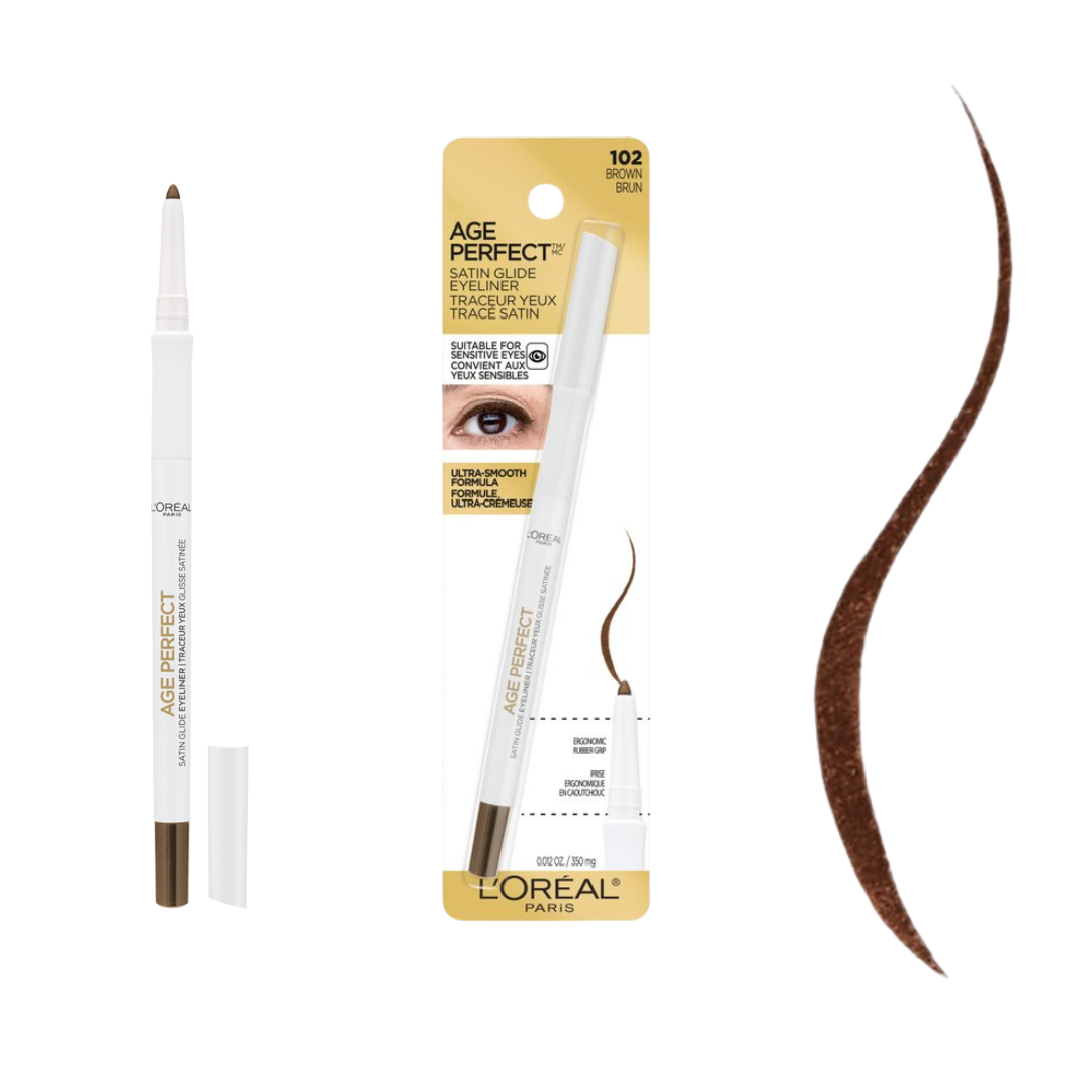 102 BROWN - Loreal Age Perfect Delineador Para Piel Madura Contra Agua Con Minerales
