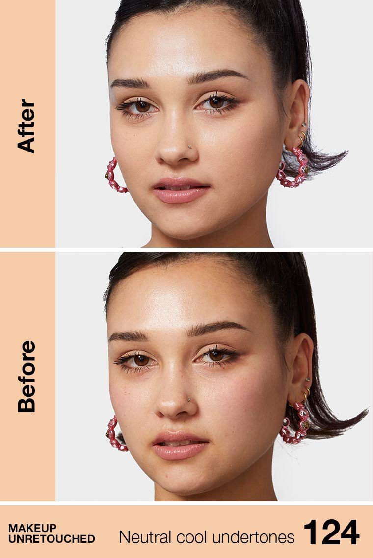 124 SOFT SAND - Maybelline Fit Me Matte Poreless Base Liquida Refina Poros