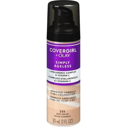 225 BUFF BEIGE - Covergirl & Olay Simply Ageless - Base de Maquillaje Líquida 3 en 1