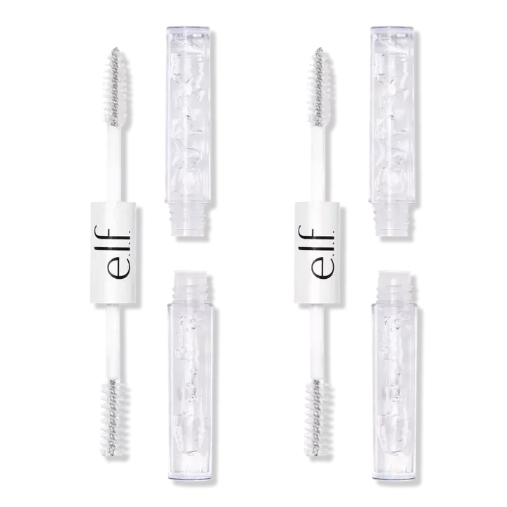 E.L.F Mascara Encrespador Doble Trasparente Para Cejas Y Pestañas - Paquete De 2