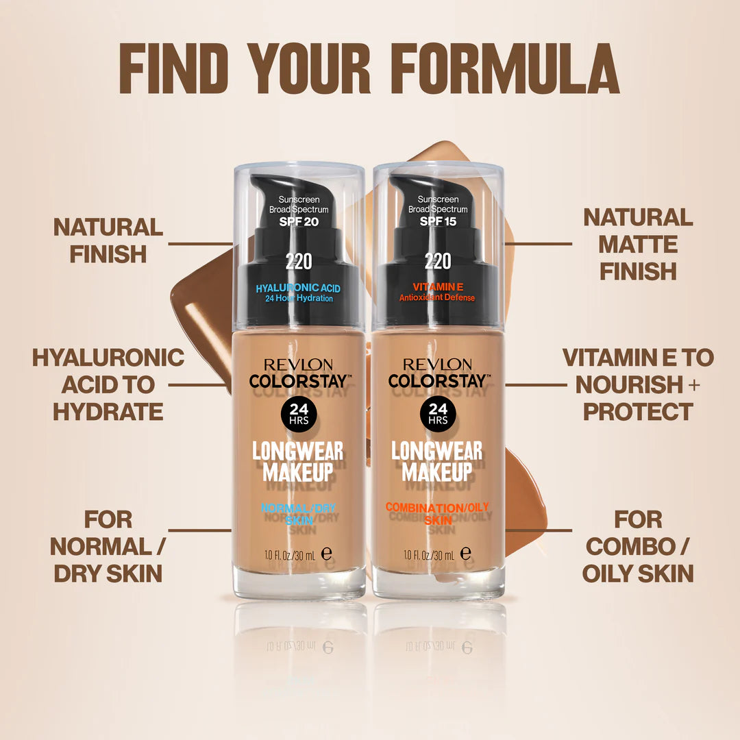 150 BUFF - Revlon Colorstay Combination Oily Matte Base Liquida 24 Horas Para Piel Grasa Vitamina E & SPF15
