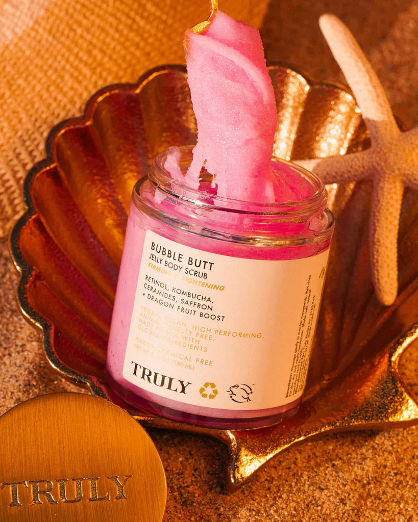Truly Bubble Butt Jelly Scrub Gelatina Corporal Exfoliante Vegana Con Retinol, Glicerina & Aloe Vera