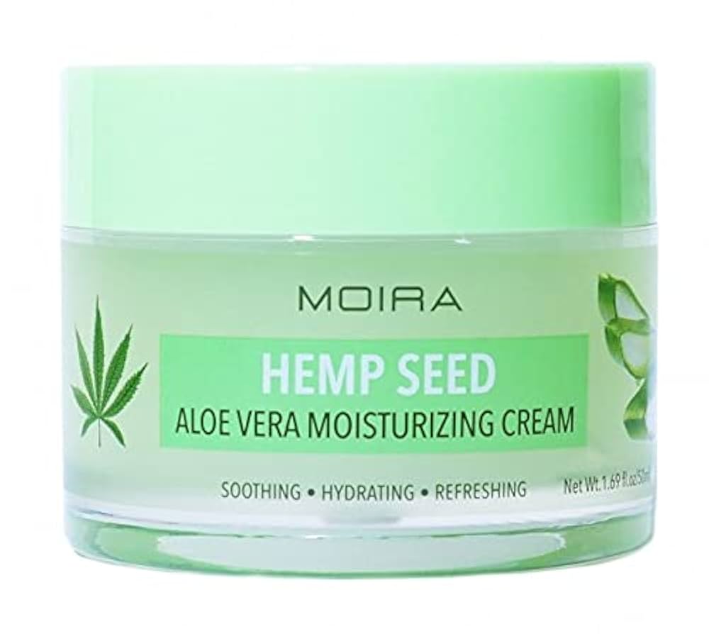 MOIRA Hemp Seed Aloe Vera Crema Facial Hidratante Con Aloe Vera & Semillas de Cáñamo - 50mL