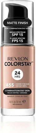 455 HONEY BEIGE - Revlon Colorstay Combination Oily VERSION VIEJA Base Liquida Para Piel Grasa 24HR