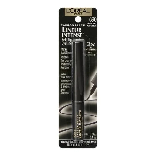 Loreal Lineur Intense Delineador Liquido Para Ojos Con Punta De Fieltro - 690 CARBON BLACK