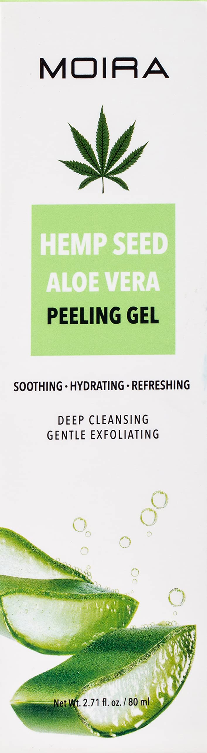 MOIRA Hemp Seed Aloe Vera Peeling Gel Con Extractos De Cañamo & Aloe Vera - 80mL