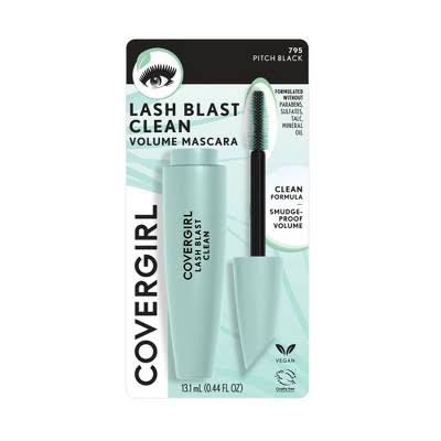 COVERGIRL Lash Blast Clean Volume Mascara Enrespador Regular - 795 Pitch Black Negro
