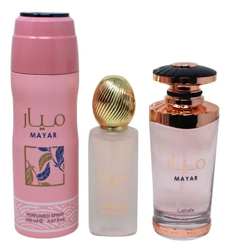 Lattafa Mayar Set De Perfume Para Mujer - Estuche De 3 Piezas