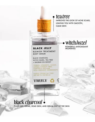 Truly Black Jelly Blemish Serum Tratamiento Corporal De Manchas Con Arbol De Té & Carbon Negro