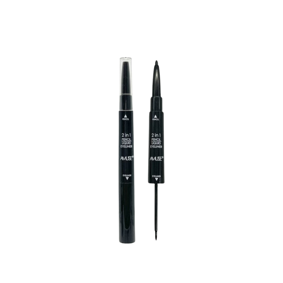 Amuse Delineador Negro Liquido Para Ojos 2 en 1