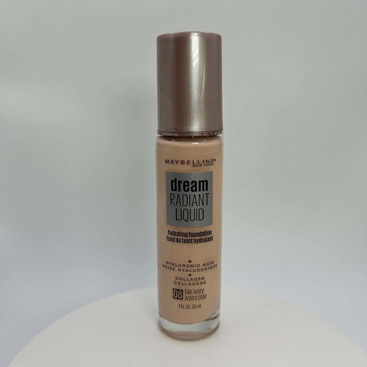 08 FAIR IVORY - Maybelline Dream Radiant Base Liquida Con Acido Hialurónico Y Colageno