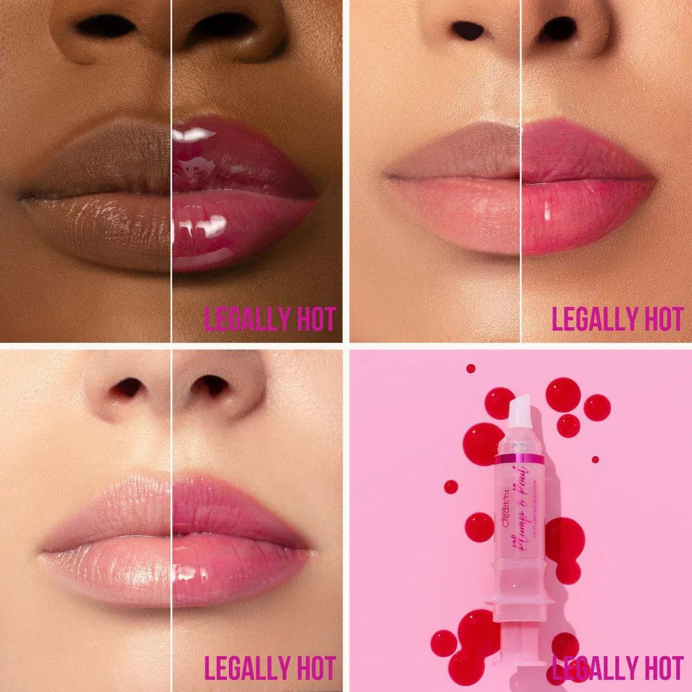 Beauty Creations Plump & Pout Labial EFECTO VOLUMEN Hidratante Con Vitamina E - LEGALLY HOT