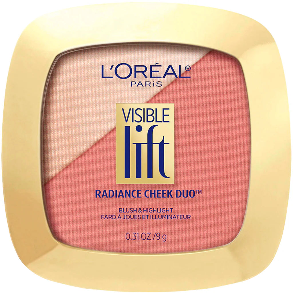 Loreal Visible Lift Radiance Cheek Duo Rubor & Iluminador - 202 Pearly Peach