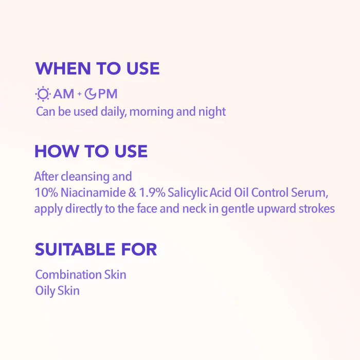 MOIRA Gel Facial Hidratante Con 10% Niacinamida Para Control de Grasa - 50g