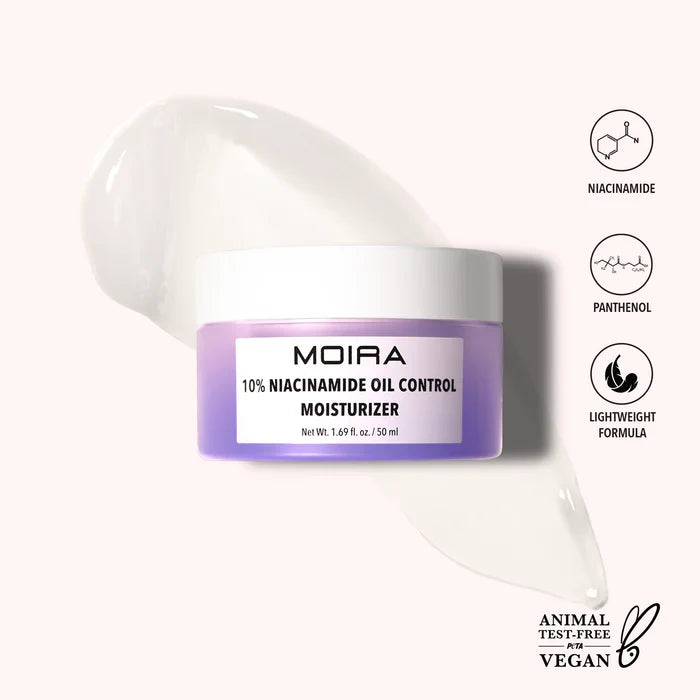 MOIRA Gel Facial Hidratante Con 10% Niacinamida Para Control de Grasa - 50g