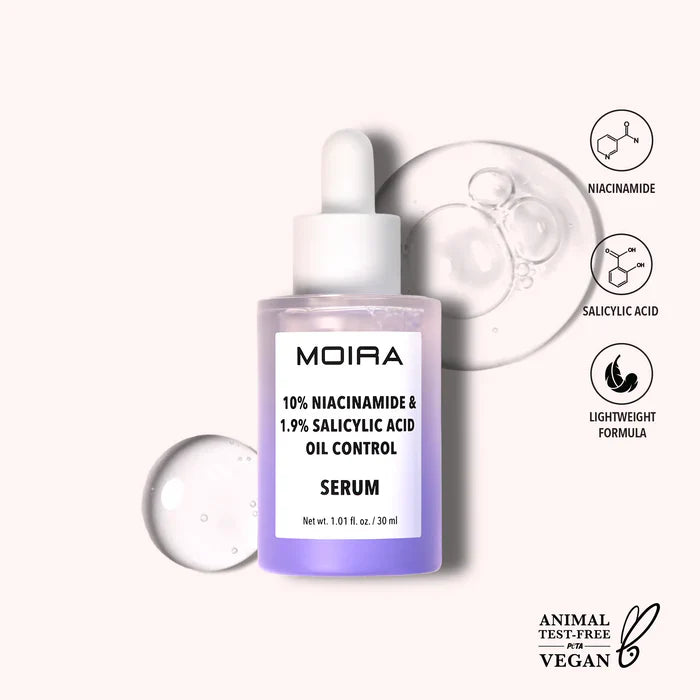 MOIRA 10% Niacinamide & 1.9% Salicylic Serum Para Control De Grasa - 30mL