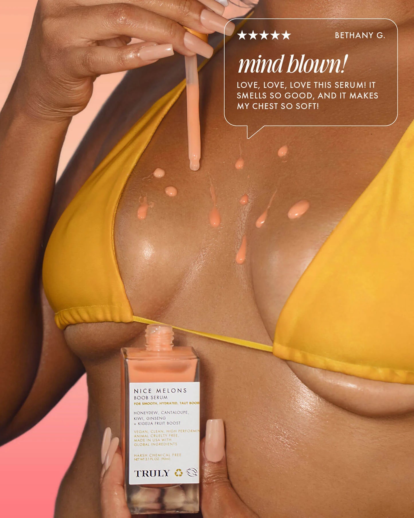 Truly Nice Melons Serum Vegano Hidratante Para Pecho