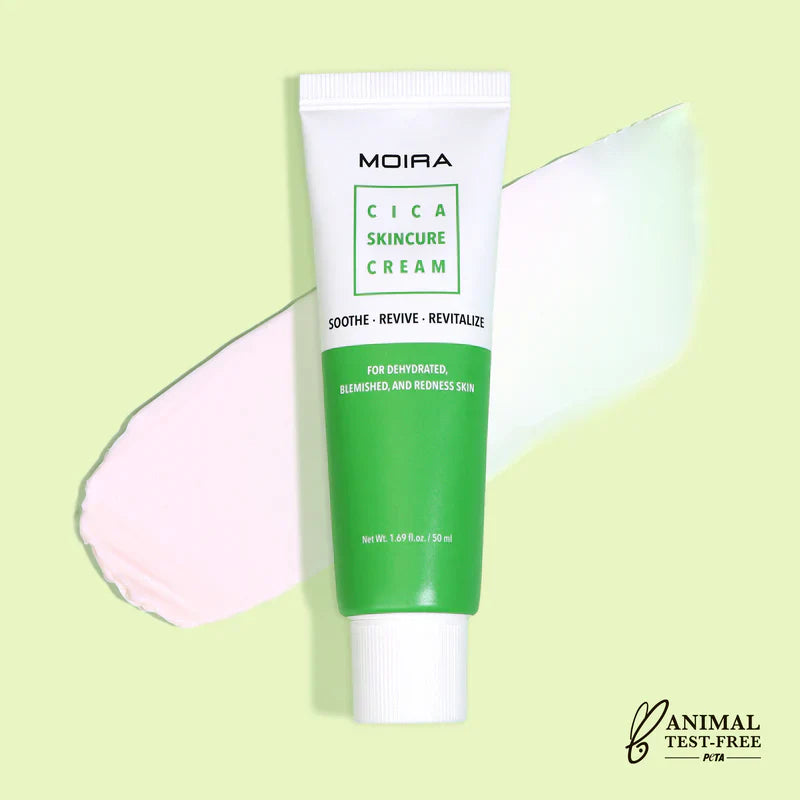 MOIRA Cica Skincure Crema De Tratamiento Facial Intensivo Para Piel Deshidratada Con Imperfecciones - Centella Asiática Aceite de Lavanda, Vitamina B5 y Extracto de Aloe Vera - 50mL