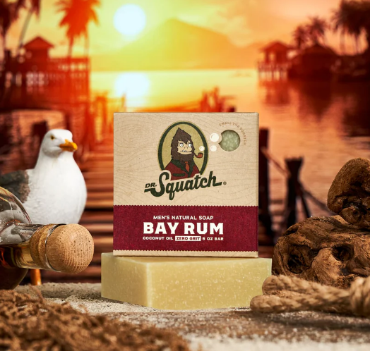 DR. Squatch Jabones Naturales Para La Barba & Lavado De Rostro - Bay Rum