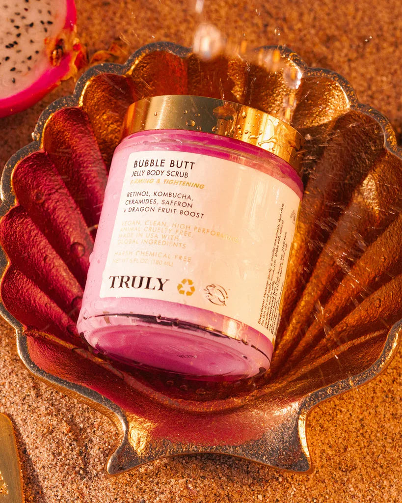 Truly Bubble Butt Jelly Scrub Gelatina Corporal Exfoliante Vegana Con Retinol, Glicerina & Aloe Vera