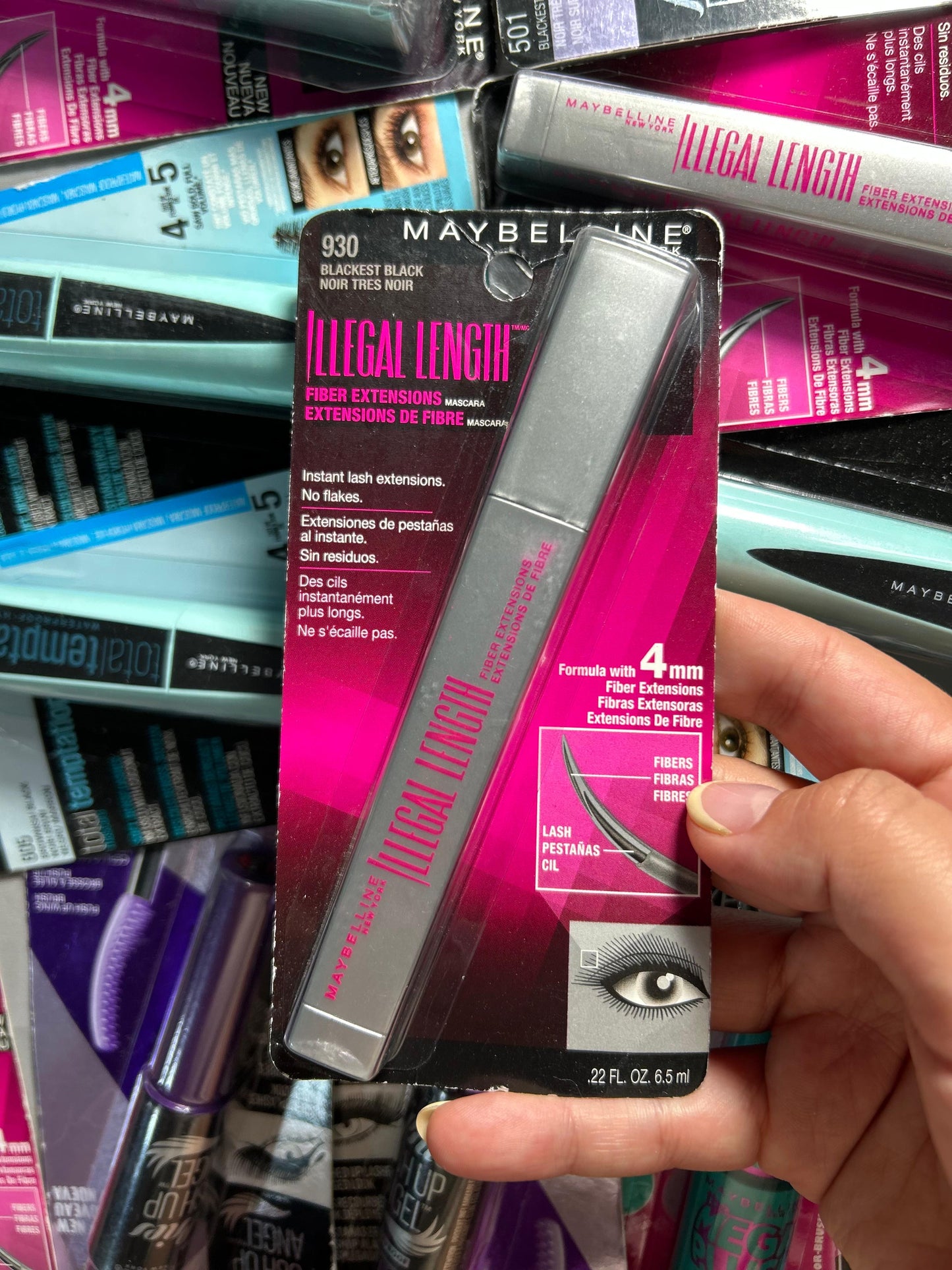Maybelline Mascara Encrespador Ilegal Length Extensiones - Negro Regular