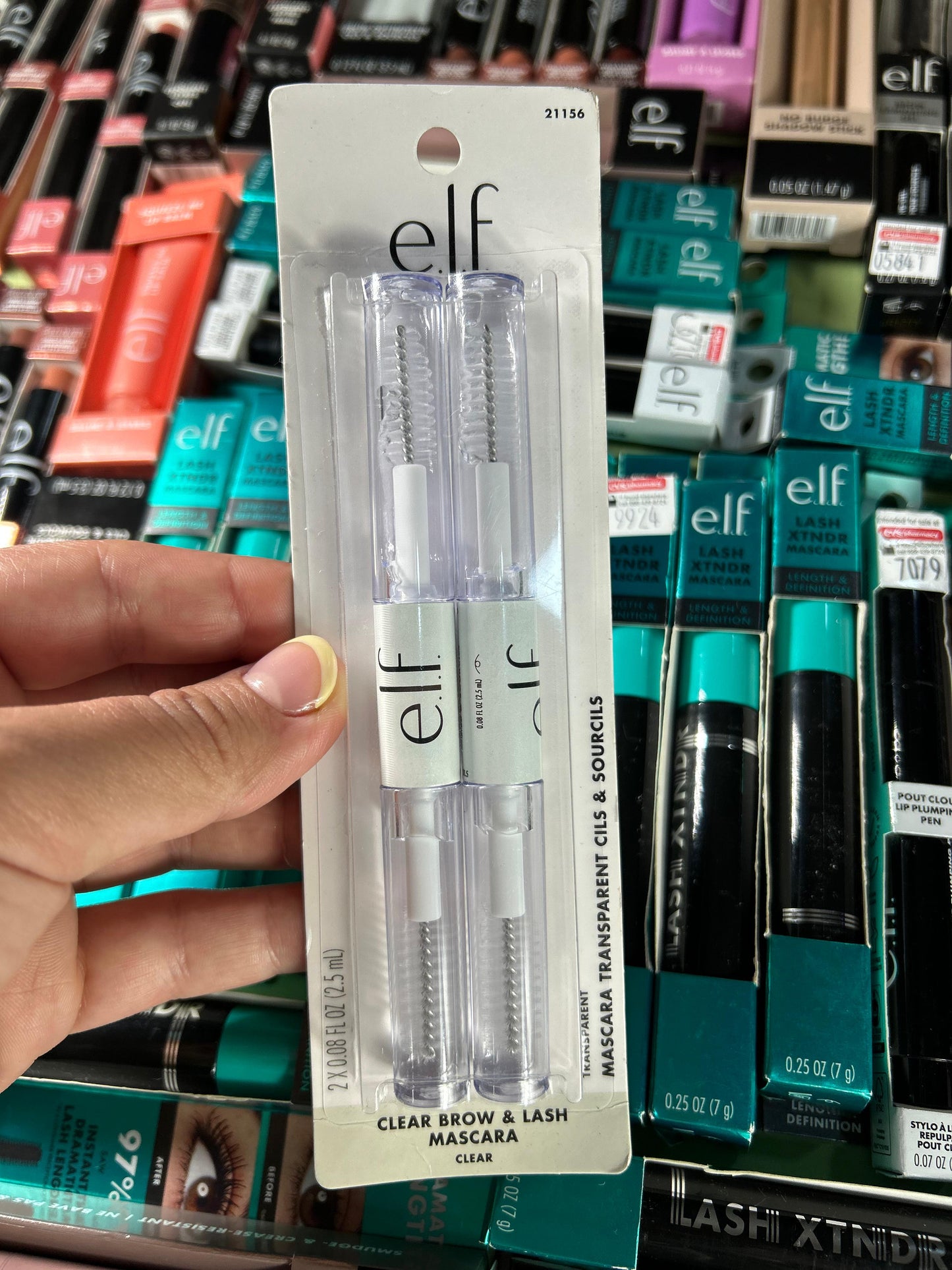 E.L.F Mascara Encrespador Doble Trasparente Para Cejas Y Pestañas - Paquete De 2