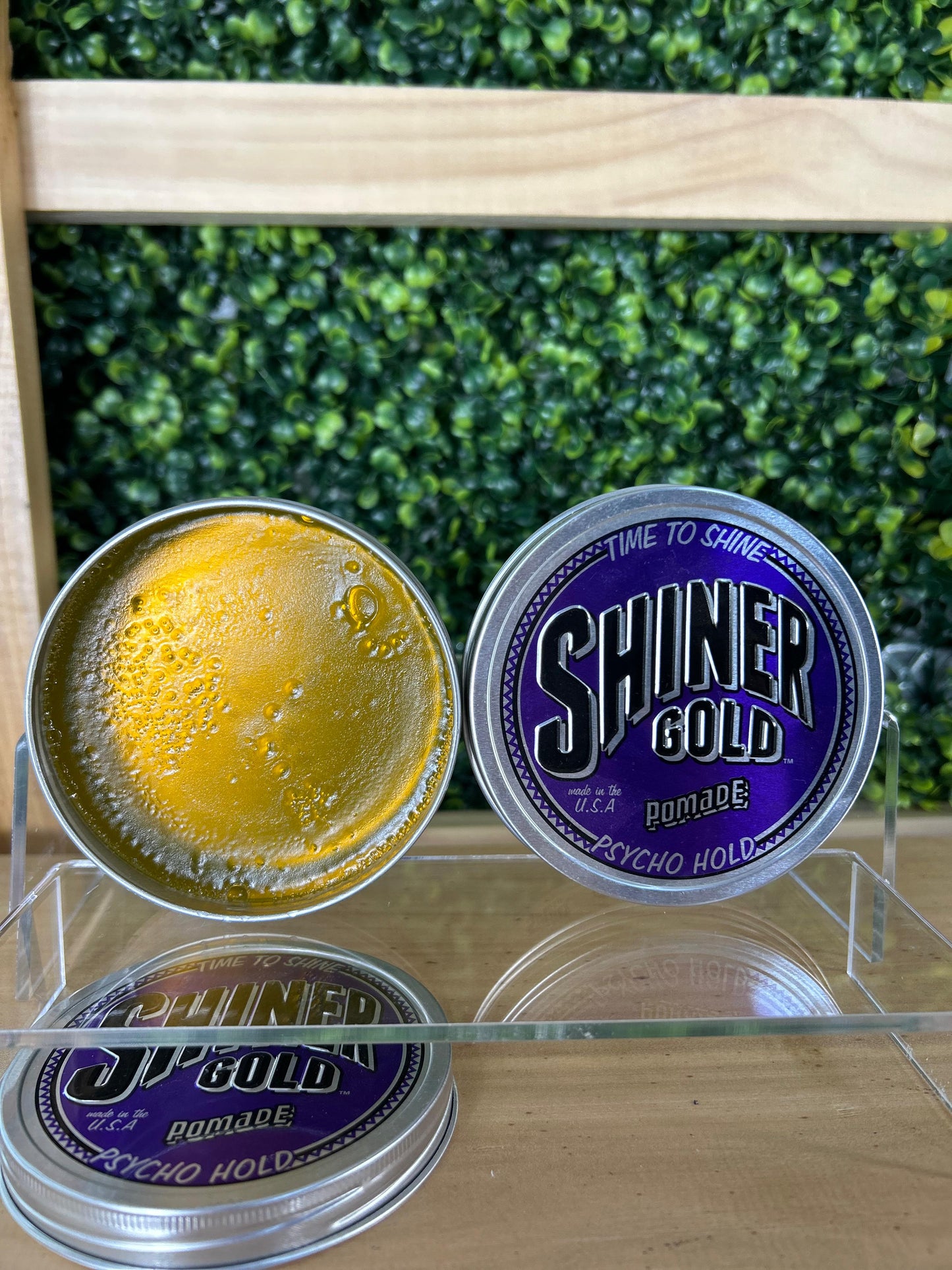 Shiner Gold Pomade A Base De Agua Para Peinado De Cabello 3.4oz - Psycho Hold Fijacion Extra