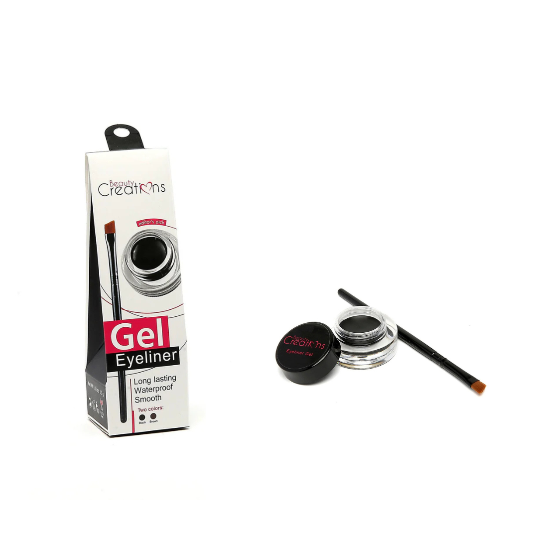 Beauty Creations Delineador En Gel Para Ojos Contra Agua Y Larga Duracion - Negro