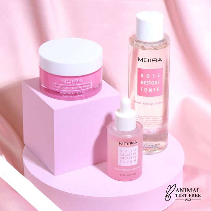 MOIRA Rose Collagen Squalane Serum Facial Con Colágeno, Escualano, & Rosa - 30mL