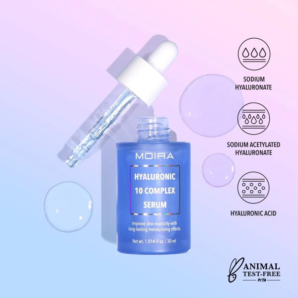 MOIRA Hyaluronic 10 Complex Serum Facial Hidratante Con Ácido Hialurónico - 30mL
