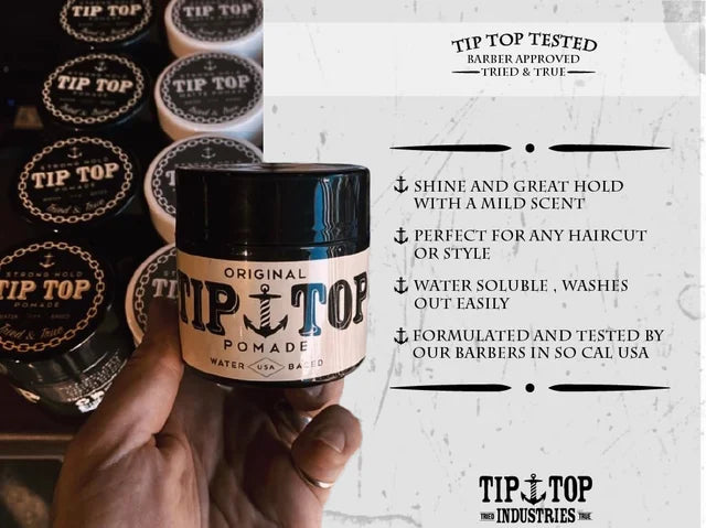 Tip Top Pomade A Base De Agua Para Peinado De Cabello 4.25oz - Fijacion Original
