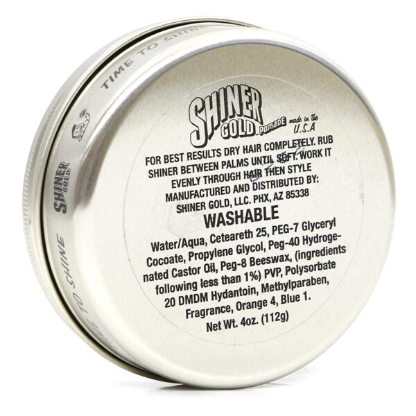 Shiner Gold Pomade A Base De Agua Para Peinado De Cabello 3.4oz - Psycho Hold Fijacion Extra