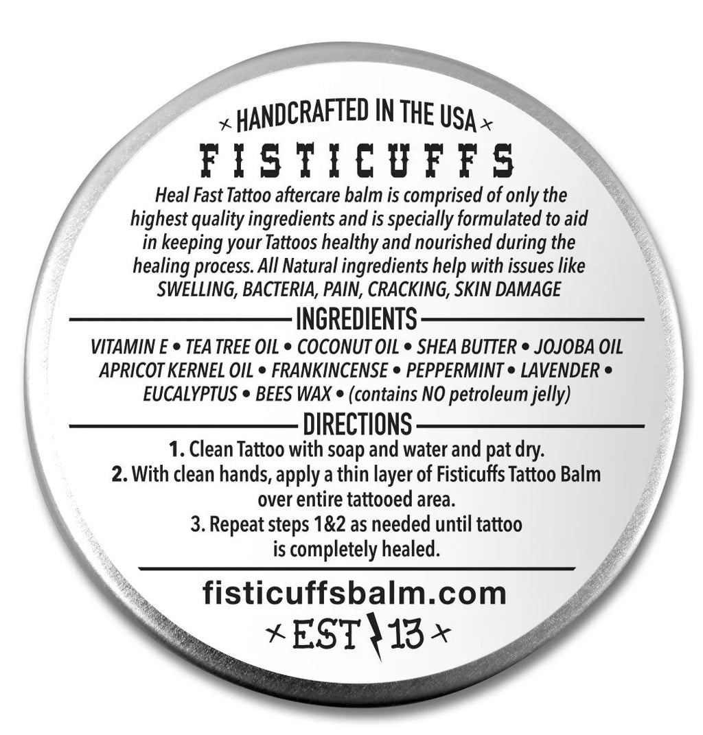 Fisicuffs Balsamo Para Cuidado De Tatuajes 1oz