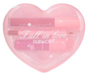 Kevin & Coco - 01 Set de Maquillaje Para Labios Fall In Love - 2 Lip Gloss / 1 Lapiz Labial