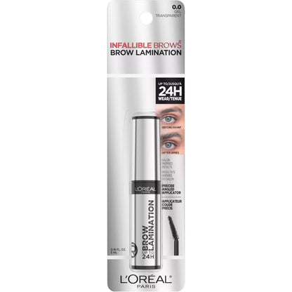 Loreal Infallible Brow Lamination Gel Para Cejas Trasparente Resistente Al Agua