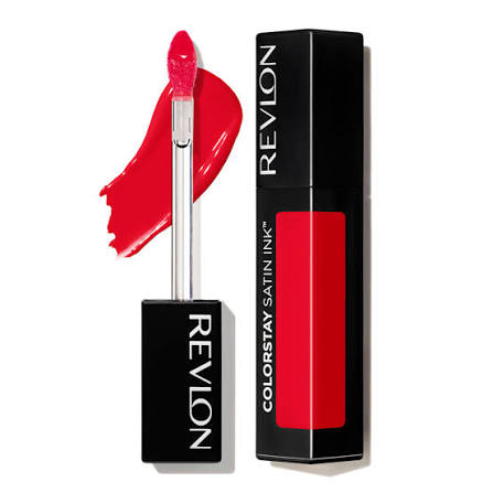 015 Fire & Ice - Revlon ColorStay Lápiz Labial Líquido de Tinta Satinada, Larga Duración, con Aceite de semilla de Grosella Negra
