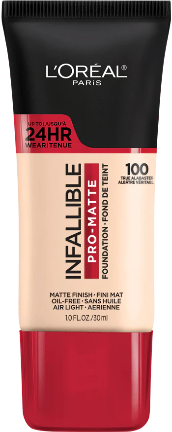 100 TRUE ALABASTER - Loreal Infallible Pro Matte 24 Horas Base Liquida Matte Para Piel Grasa