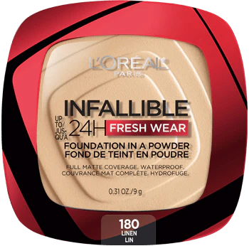 180 LINEN - Loreal Infallible Fresh Wear Base En Polvo Contra Agua Duracion de  24 Horas