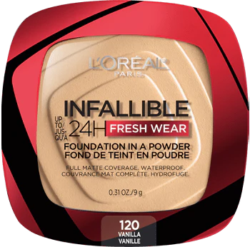 120 VANILLA - Loreal Infallible Fresh Wear Base En Polvo Contra Agua Duracion de  24 Horas