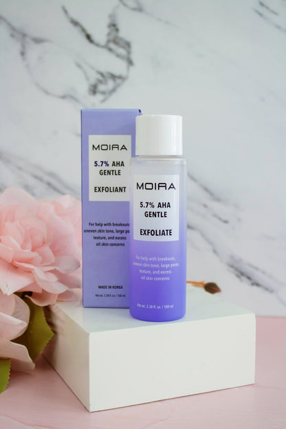 MOIRA 5.7% A.H.A Gentle Exfoliante Liquido Tratamiento De Peeling - 100mL