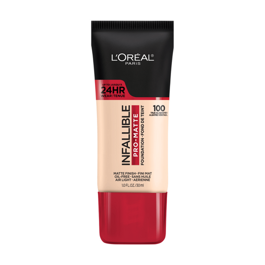 100 TRUE ALABASTER - Loreal Infallible Pro Matte 24 Horas Base Liquida Matte Para Piel Grasa
