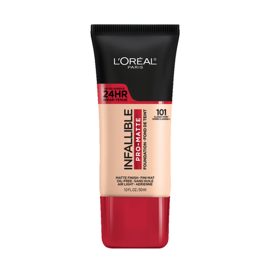 101 CLASSIC IVORY - Loreal Infallible Pro Matte 24 Horas Base Liquida Matte Para Piel Grasa