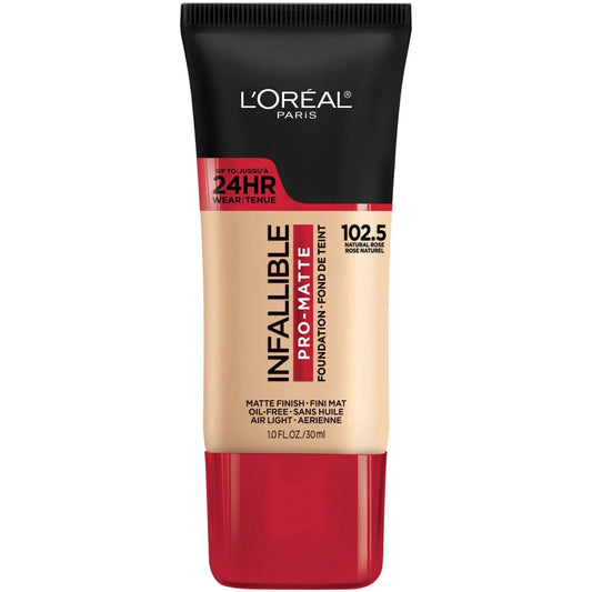102.5 NATURAL ROSE - Loreal Infallible Pro Matte 24 Horas Base Liquida Matte Para Piel Grasa