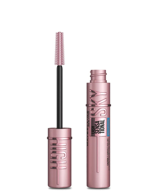 NEGRO MARRON / CONTRA AGUA - Maybelline Sky High Mascara Encrespador