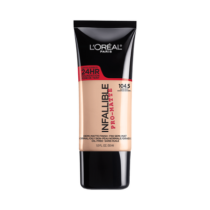 104.5 NUDE BUFF - Loreal Infallible Pro Matte 24 Horas Base Liquida Matte Para Piel Grasa