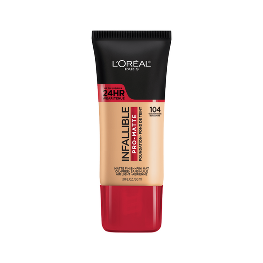 104 GOLDEN BEIGE - Loreal Infallible Pro Matte 24 Horas Base Liquida Matte Para Piel Grasa