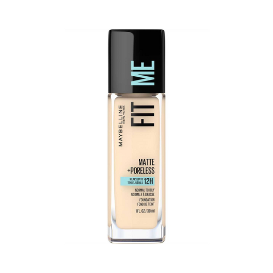 110 PORCELAIN - Maybelline Fit Me Matte Poreless Base Liquida Refina Poros