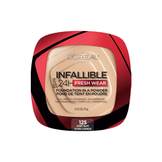 125 IVORY BUFF - Loreal Infallible Fresh Wear Base En Polvo Contra Agua Duracion de  24 Horas