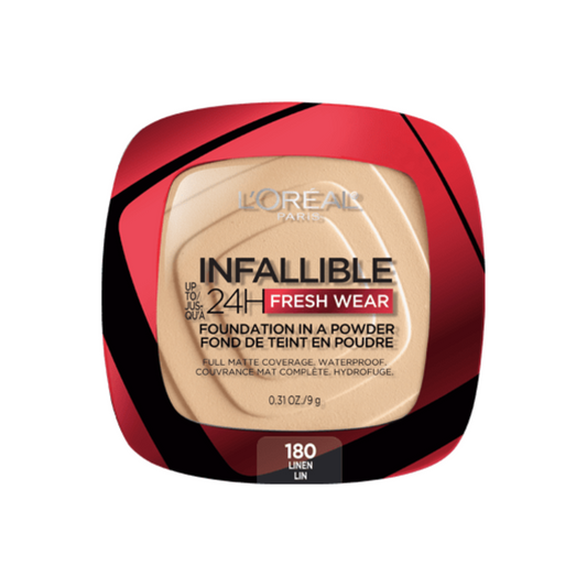 180 LINEN - Loreal Infallible Fresh Wear Base En Polvo Contra Agua Duracion de  24 Horas