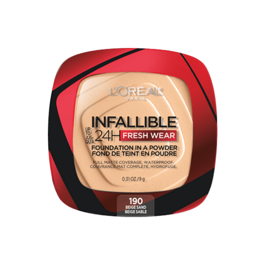 190 BEIGE SAND - Loreal Infallible Fresh Wear Base En Polvo Contra Agua Duracion de  24 Horas